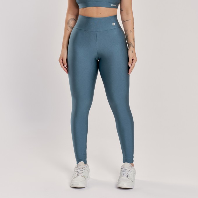 Calça Legging Básica Azul Porcelana