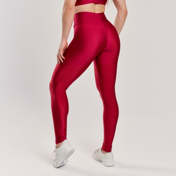 Calça Legging Básica Vermelho Carmim