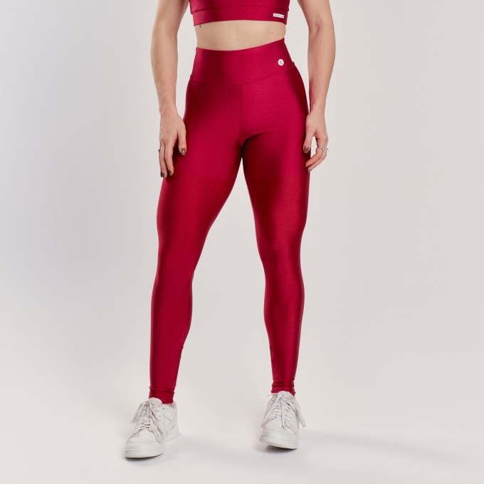 Calça Legging Básica Vermelho Carmim